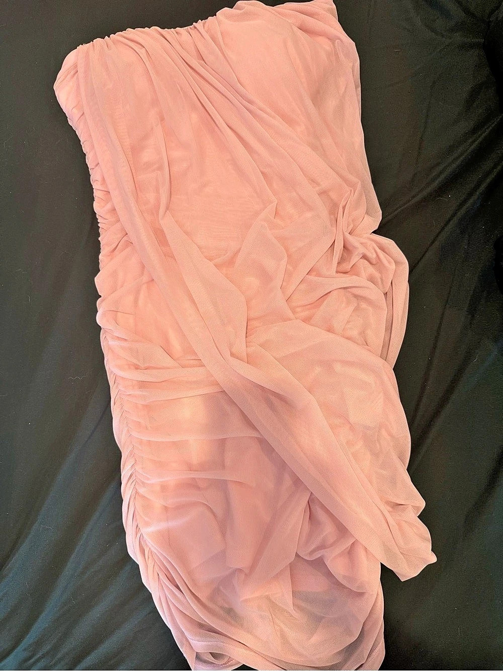 Minds Eye Ruched Mini Dress in Pink Size Medium